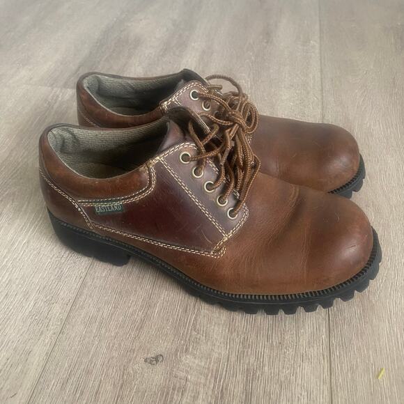 EASTLAND Mens Lacer Beams Dark Brown Leather Lace Up Boot Shoe Size 8.5 NEW - Picture 3 of 8